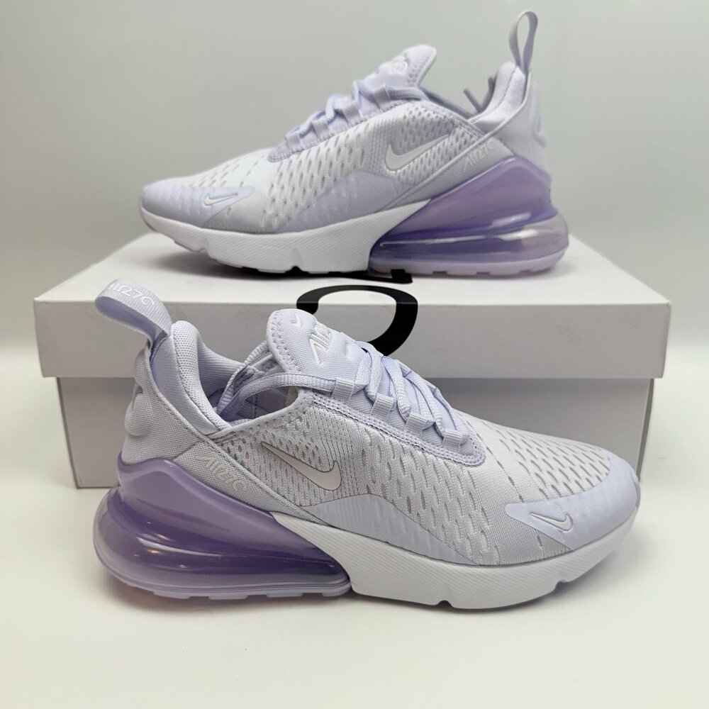 Women's Nike Air Max 270 Running Workout Shoes Amethyst Tint/White